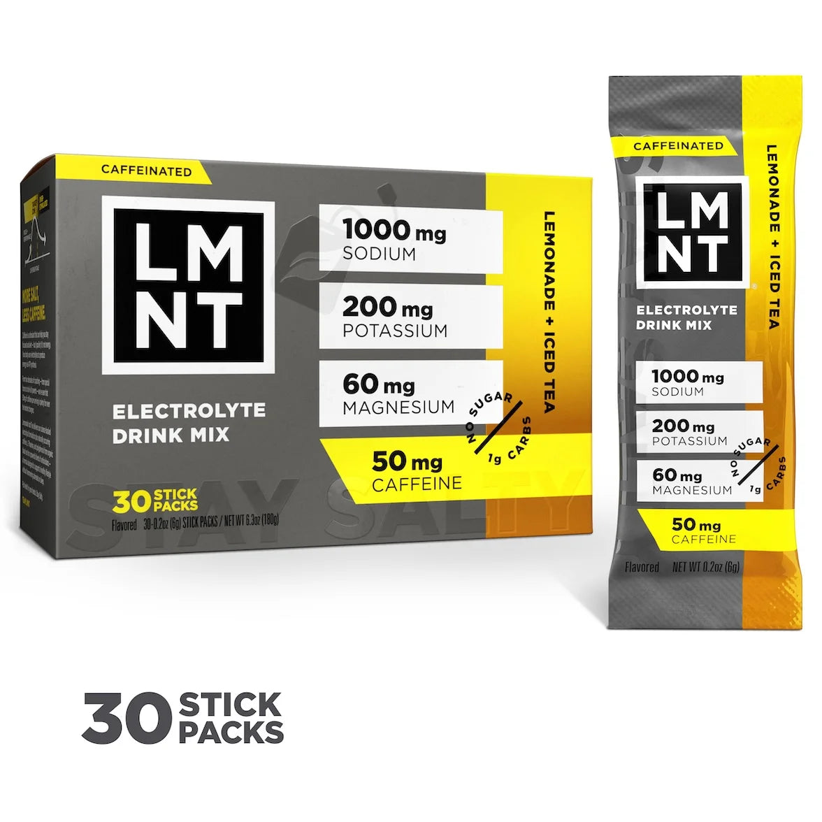 LMNT ELECTROLITOS | ICED TEA + LEMONADE 30 STICKS