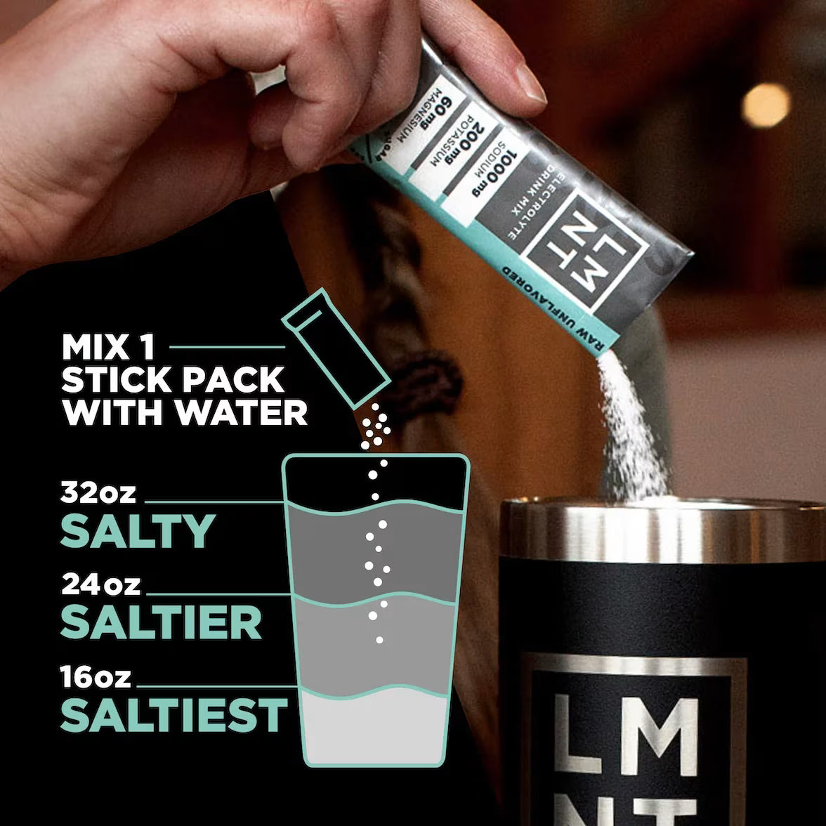 LMNT ELECTROLITOS | SIN SABOR 30 STICKS